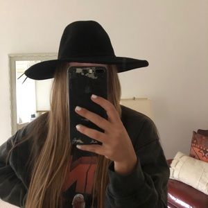 Free People Black Brim Hat
